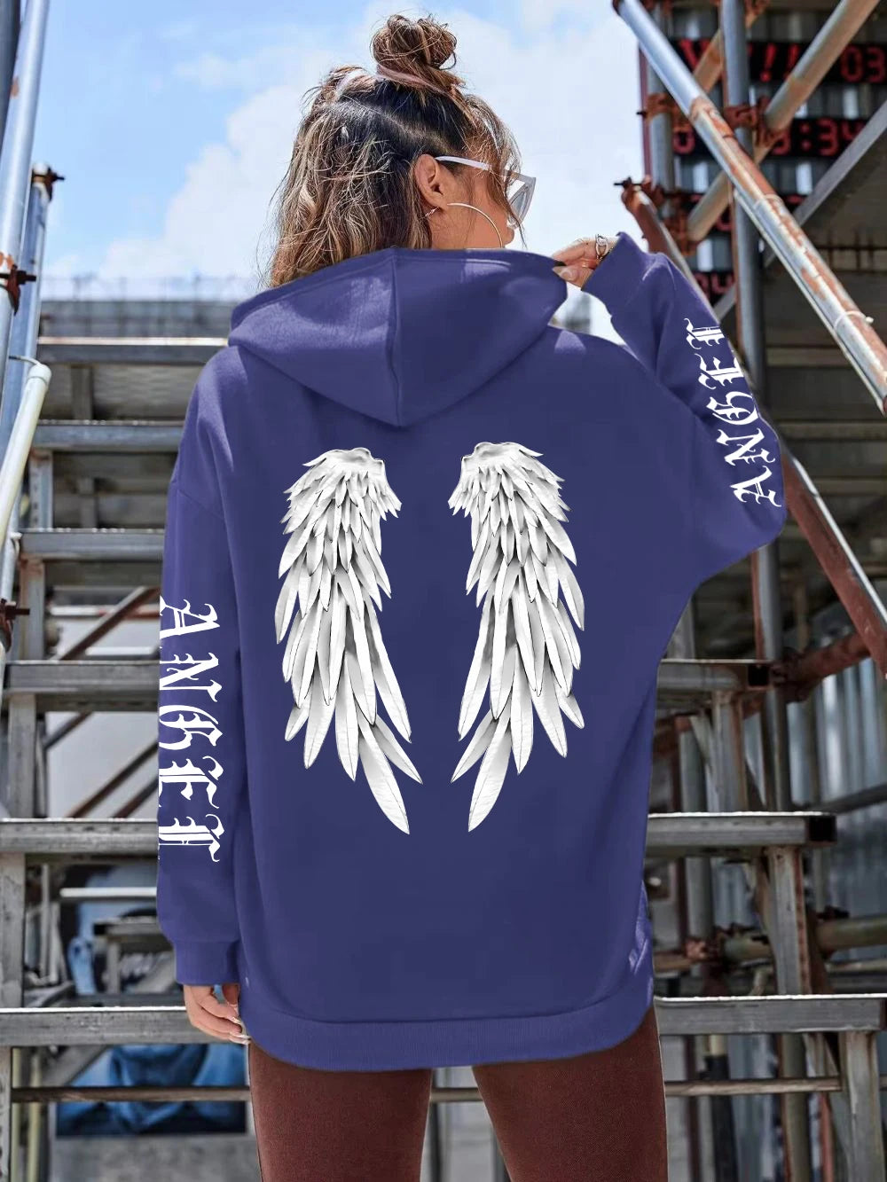 Beautiful Angel Wings Printed Hoodies Women Warm