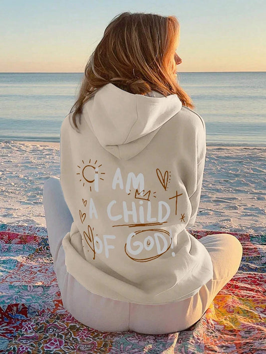 I Am A Child Of God Women Hoodie Street Casual Hooded
