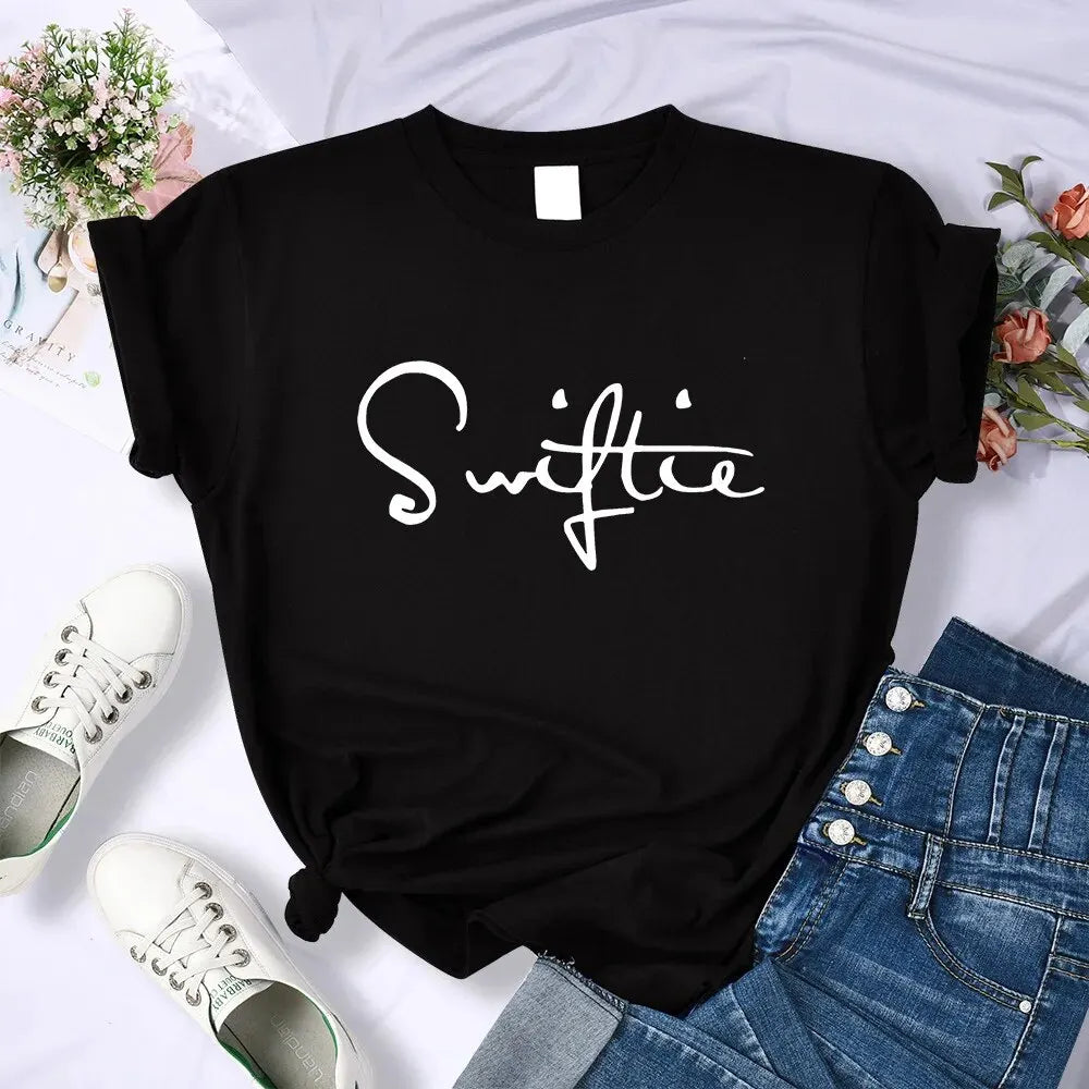 Swiftie Retro Y2K Funny Print T-Shirt Female Summer