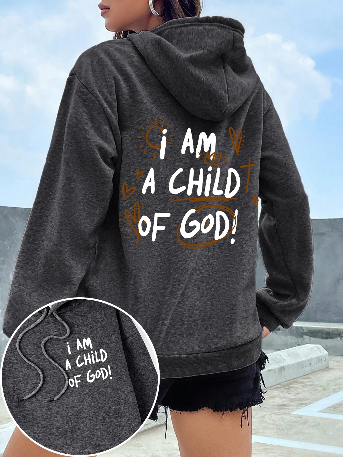 I Am A Child Of God Women Hoodie Street Casual Hooded
