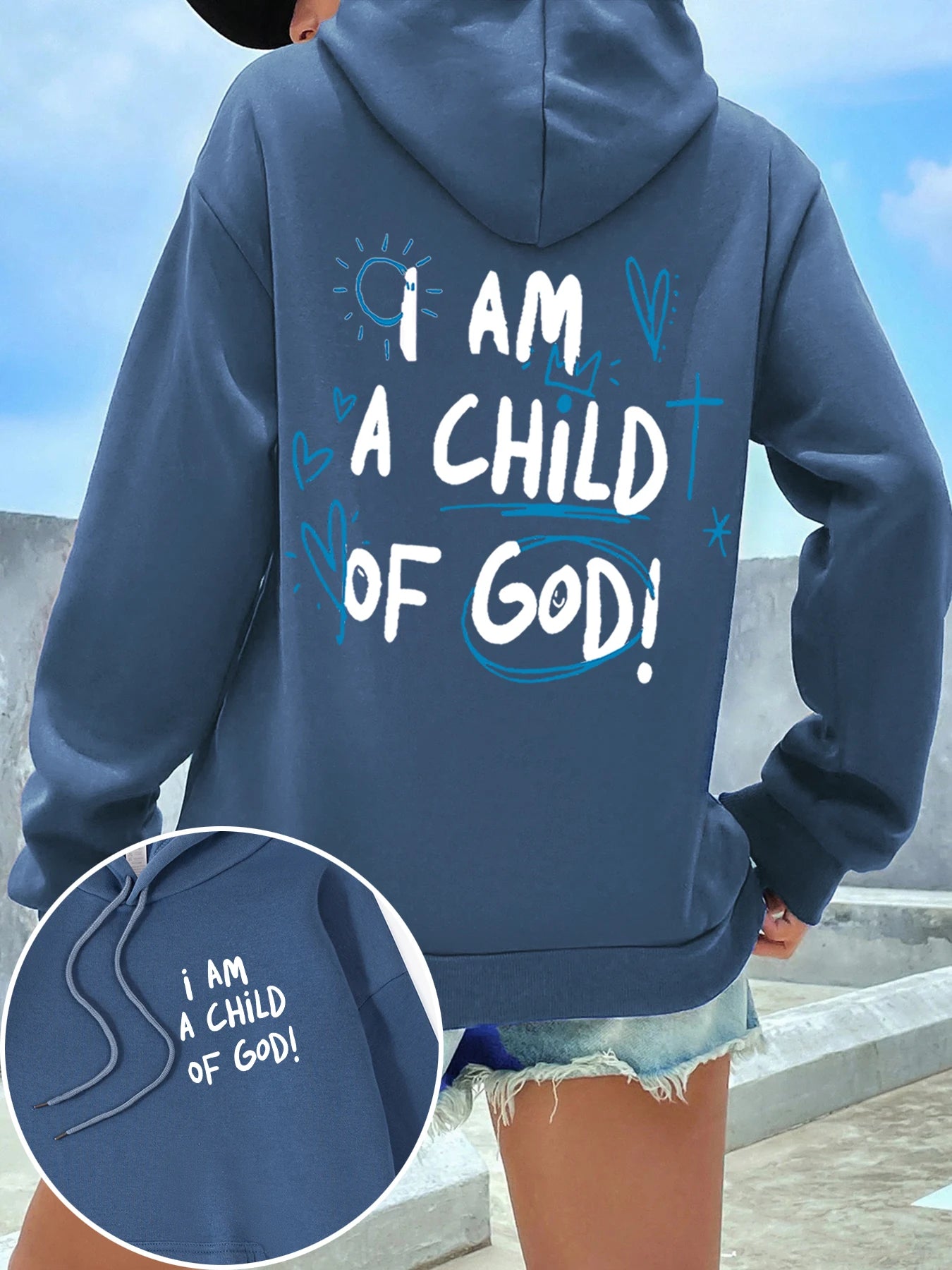 I Am A Child Of God Women Hoodie Street Casual Hooded