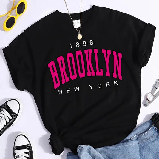 2025 New Summer Women T Shirt 1898 Brooklyn New