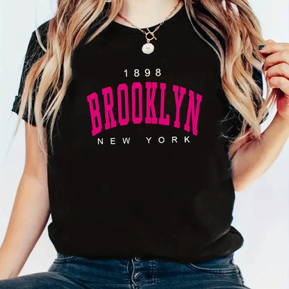 2025 New Summer Women T Shirt 1898 Brooklyn New
