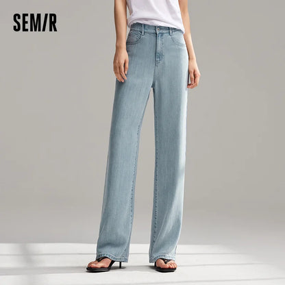 Semir Jeans Women Elastic Waist Long Trousers 2025