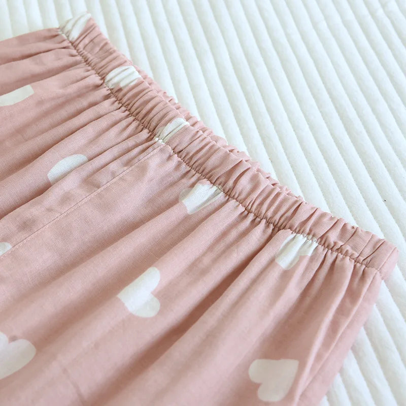 New Spring and Autumn Pajama Set Women's 100% Cotton