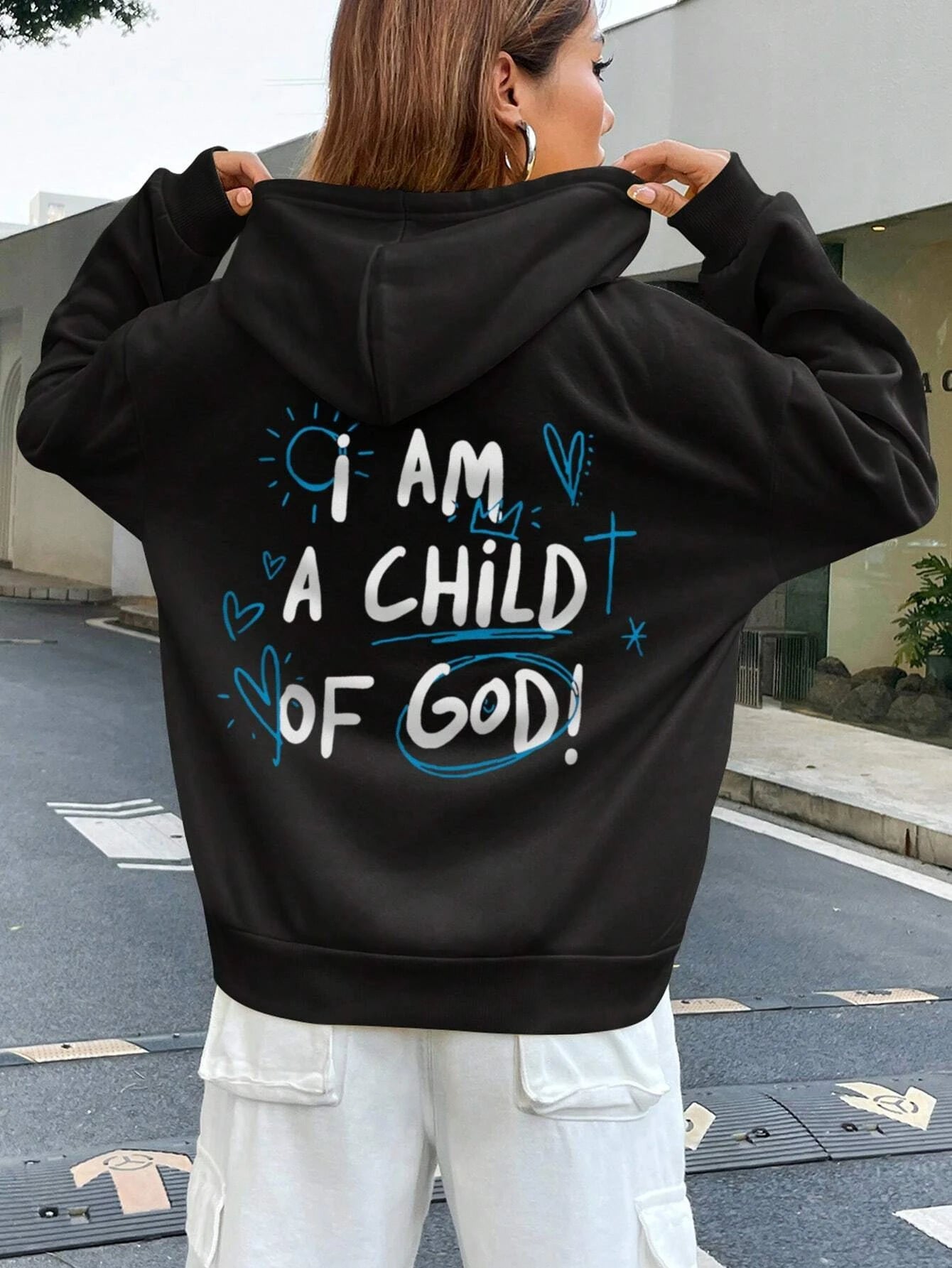 I Am A Child Of God Women Hoodie Street Casual Hooded
