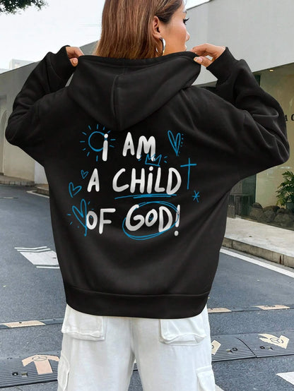 I Am A Child Of God Women Hoodie Street Casual Hooded