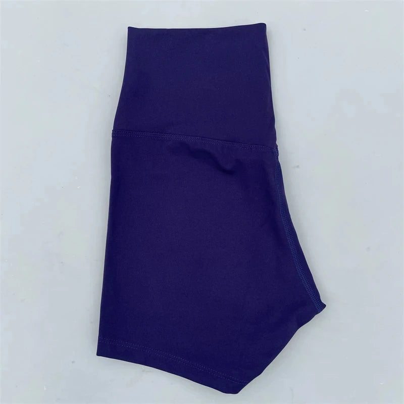 Sexy Solid Color Women Fitness Sport Short High