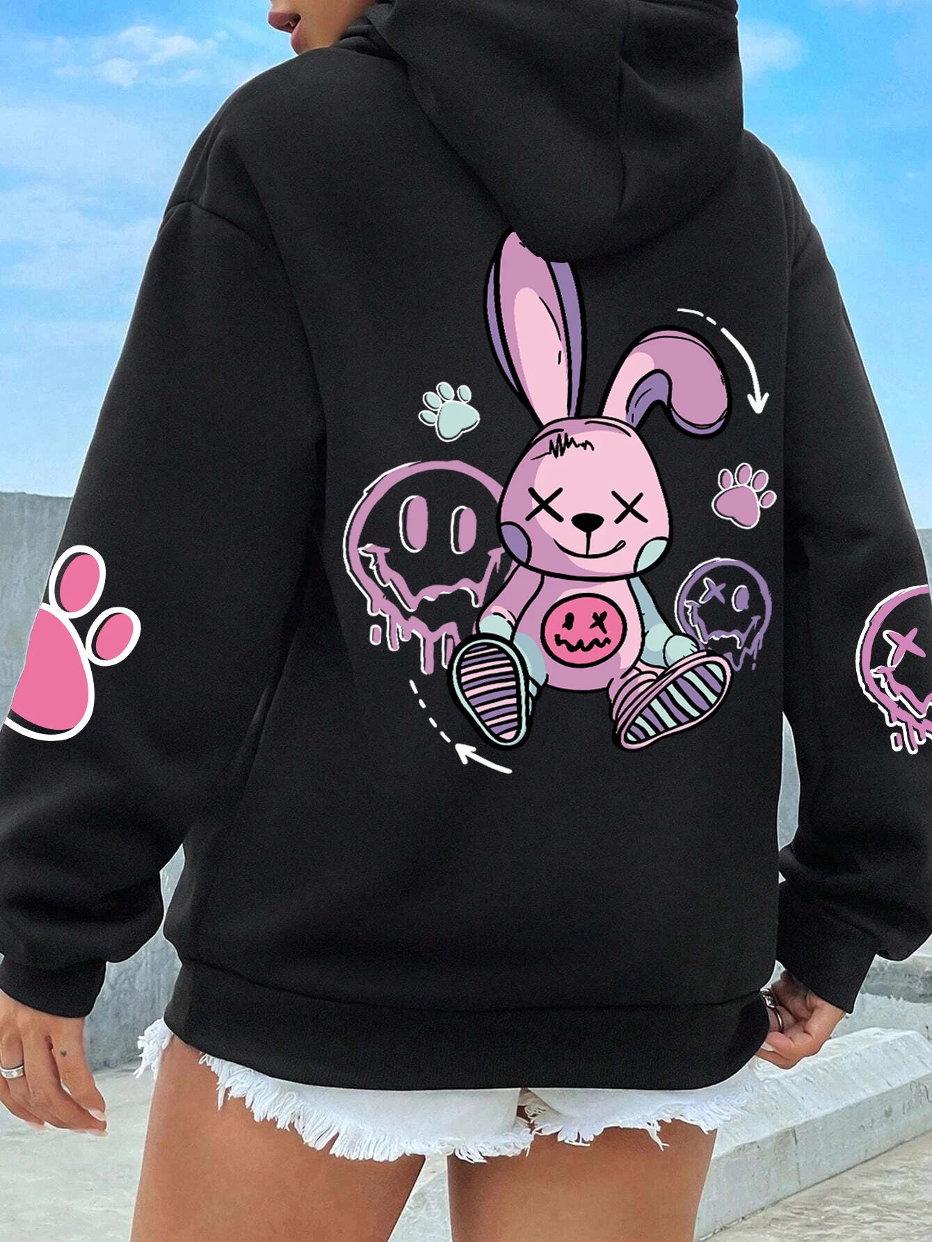 Hip Hop Street Casual Printed Female Hoodies Fashion