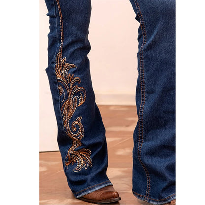 Stylish Cowgirl Boo-Cut Denim Jean Exquisite