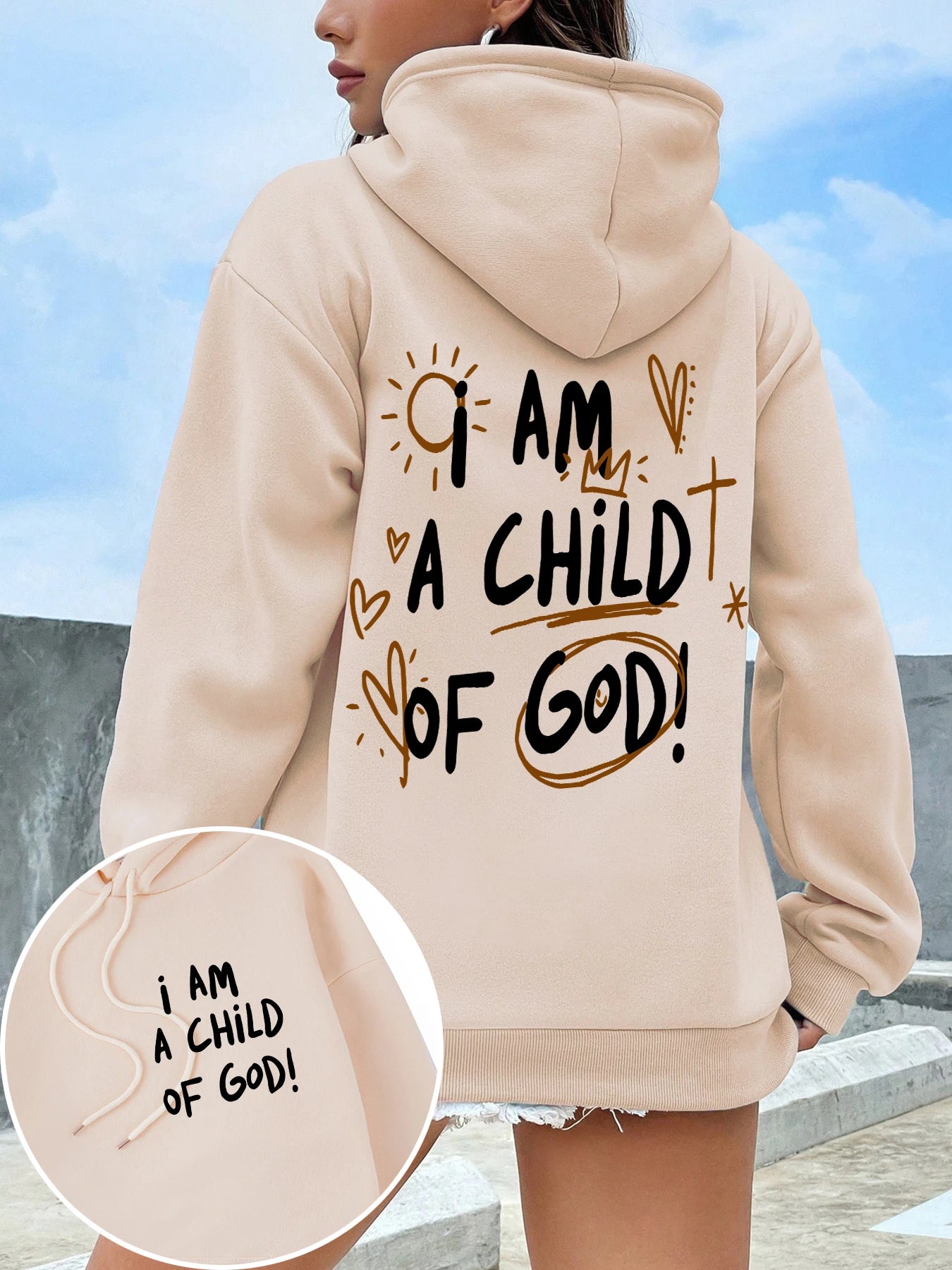 I Am A Child Of God Women Hoodie Street Casual Hooded