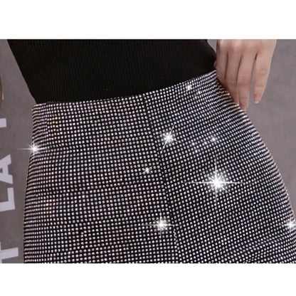 2025 New European Rhinestone Shorts Chic Sexy