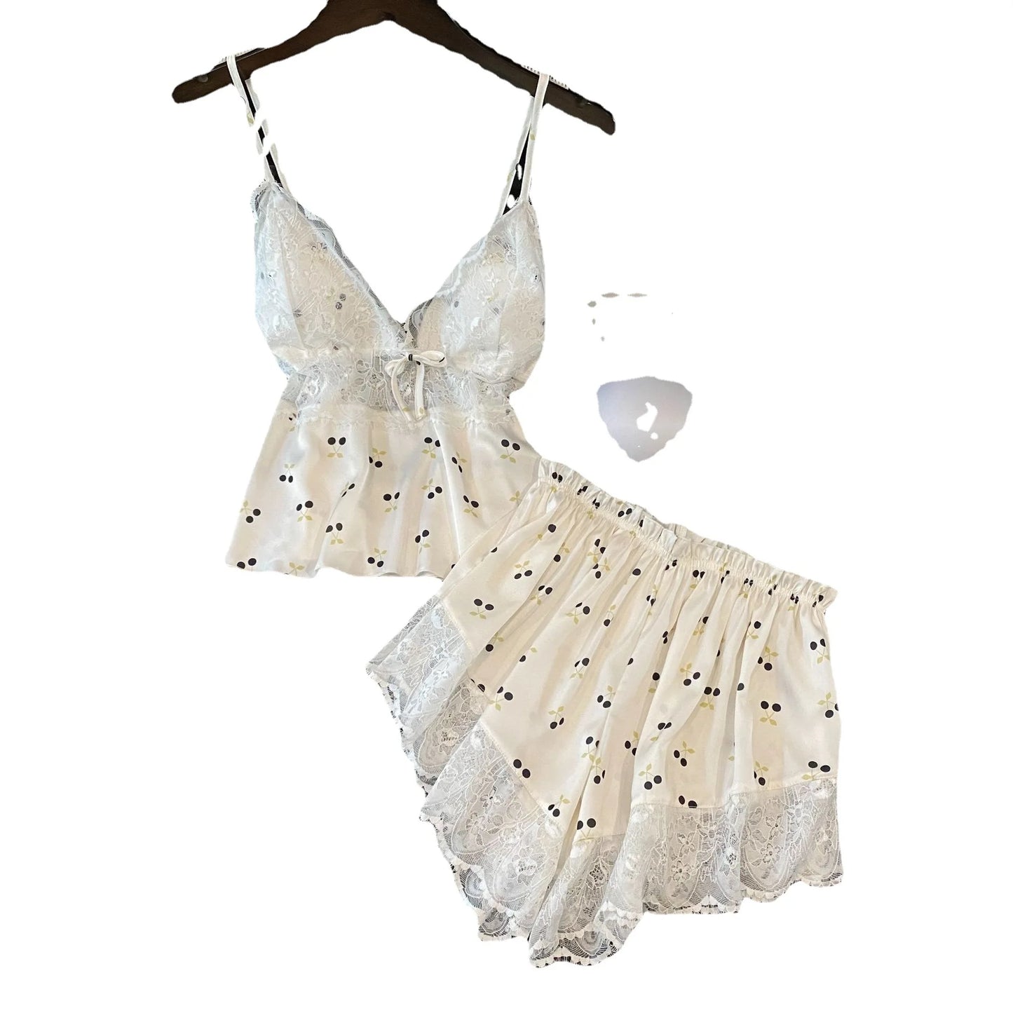 Summer Women Pajamas Lingerie Two Piece Lace