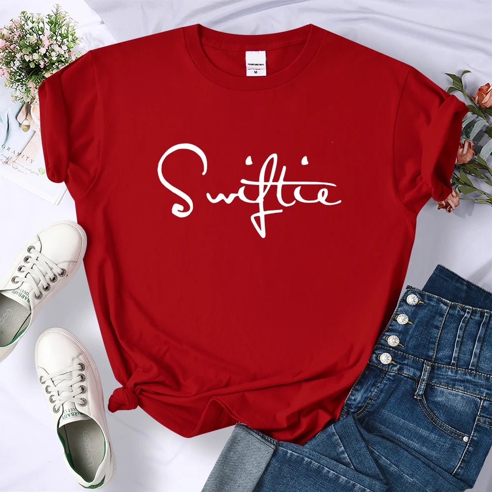 Swiftie Retro Y2K Funny Print T-Shirt Female Summer