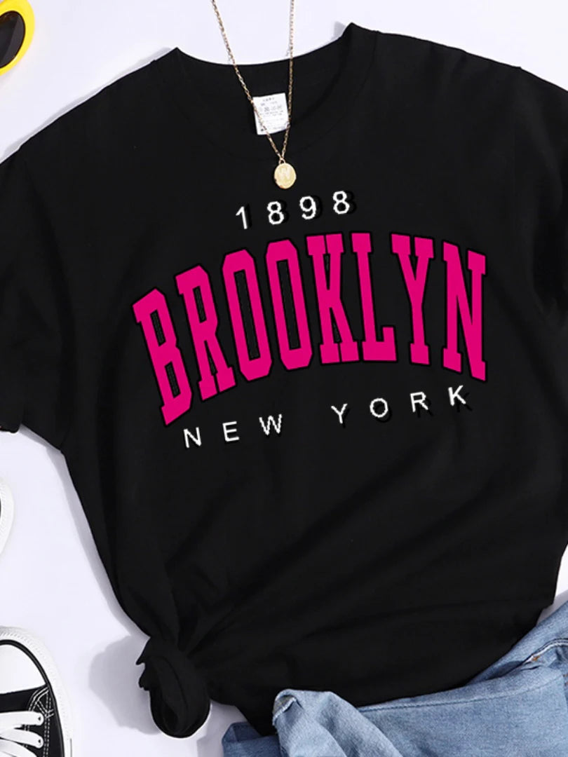 2025 New Summer Women T Shirt 1898 Brooklyn New