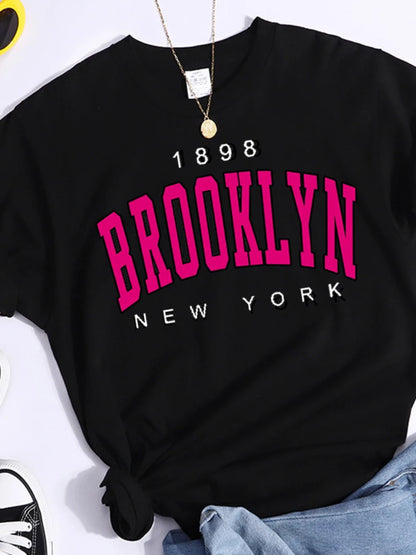 2025 New Summer Women T Shirt 1898 Brooklyn New