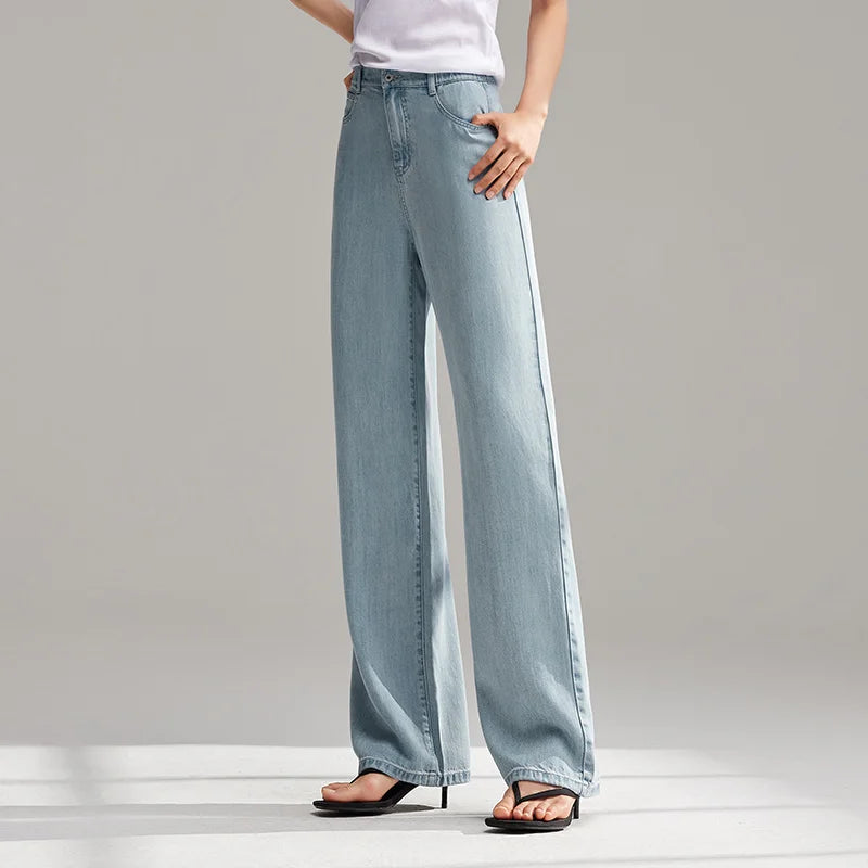 Semir Jeans Women Elastic Waist Long Trousers 2025