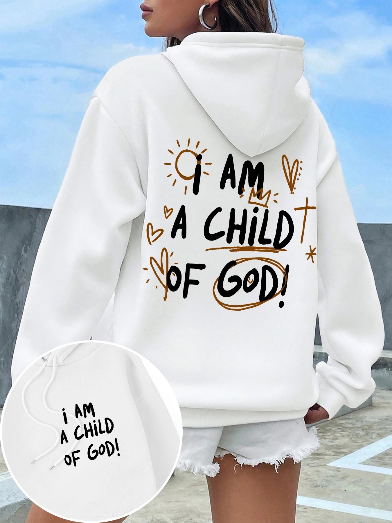 I Am A Child Of God Women Hoodie Street Casual Hooded