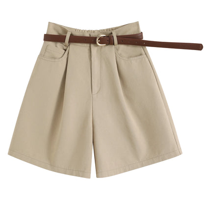 High Waist Summer Cotton Linen Women's Workwear