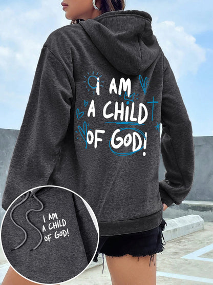 I Am A Child Of God Women Hoodie Street Casual Hooded