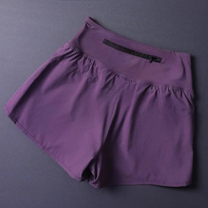 Women's 2 in 1 Shorts with Pockets - Lightweight Breathable