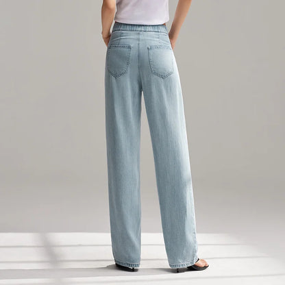 Semir Jeans Women Elastic Waist Long Trousers 2025