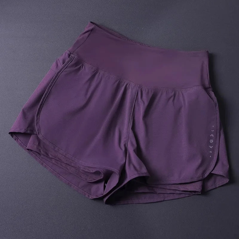 Women's 2 in 1 Shorts with Pockets - Lightweight Breathable