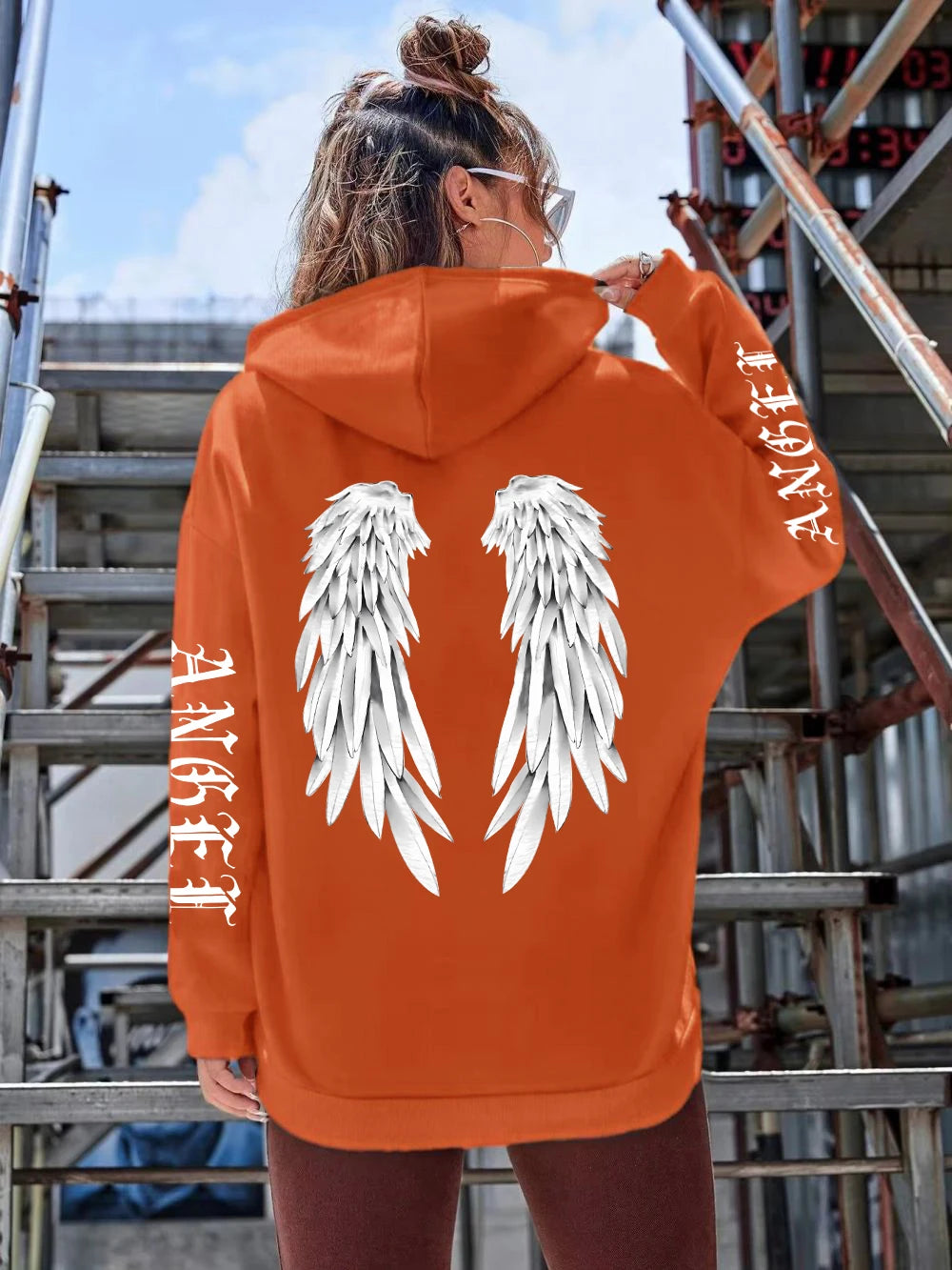 Beautiful Angel Wings Printed Hoodies Women Warm