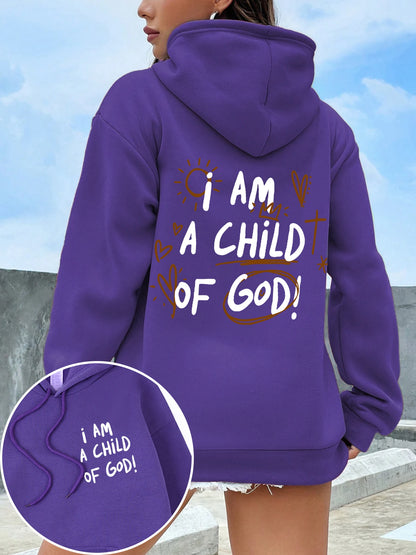 I Am A Child Of God Women Hoodie Street Casual Hooded
