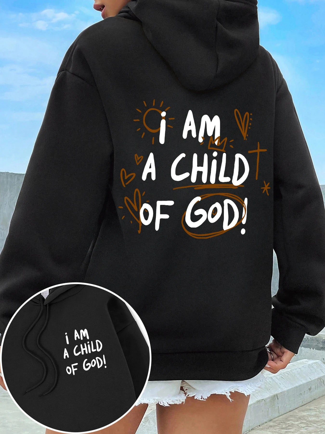 I Am A Child Of God Women Hoodie Street Casual Hooded