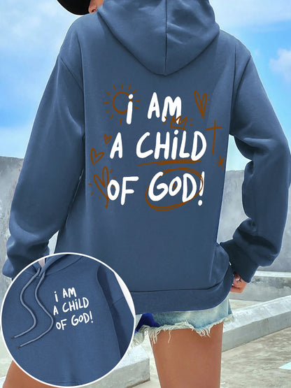 I Am A Child Of God Women Hoodie Street Casual Hooded