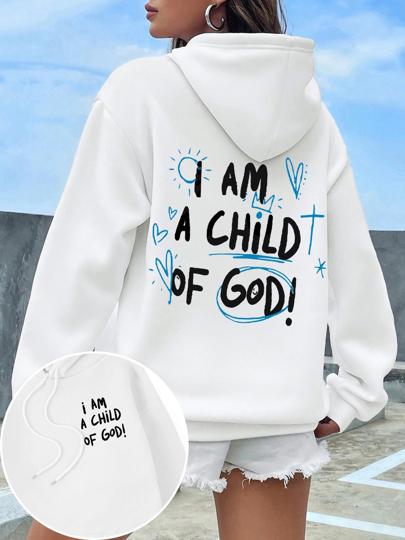 I Am A Child Of God Women Hoodie Street Casual Hooded