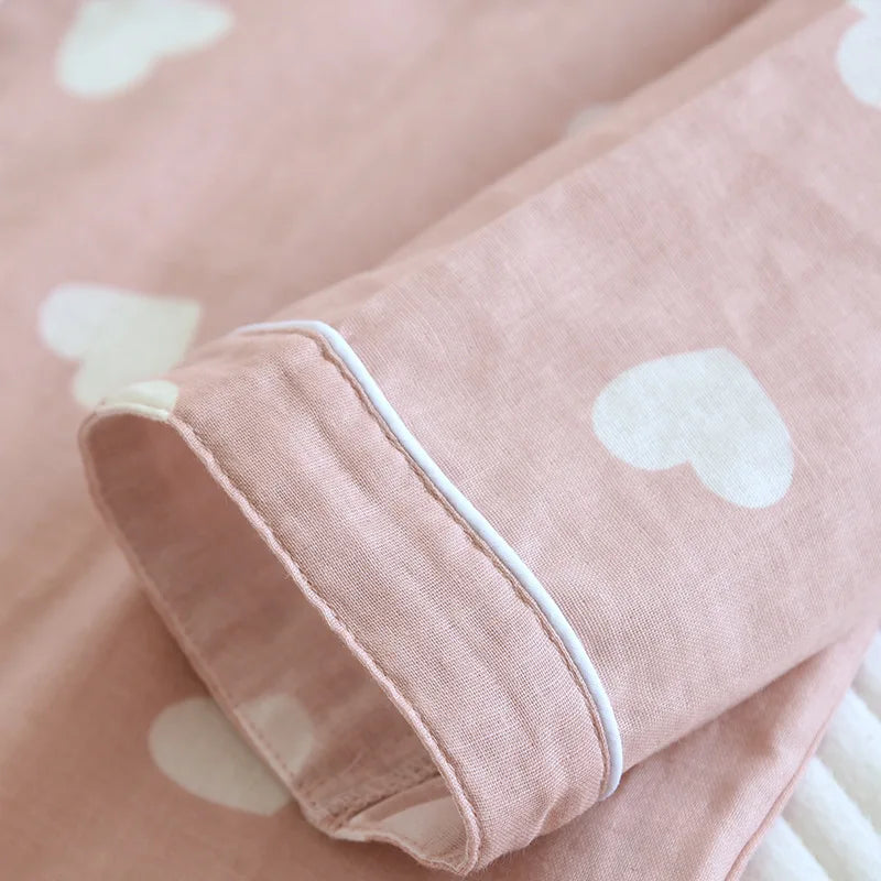 New Spring and Autumn Pajama Set Women's 100% Cotton