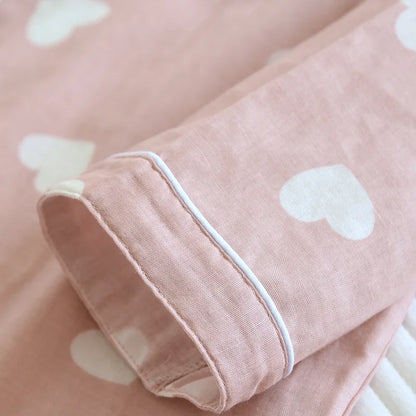 New Spring and Autumn Pajama Set Women's 100% Cotton