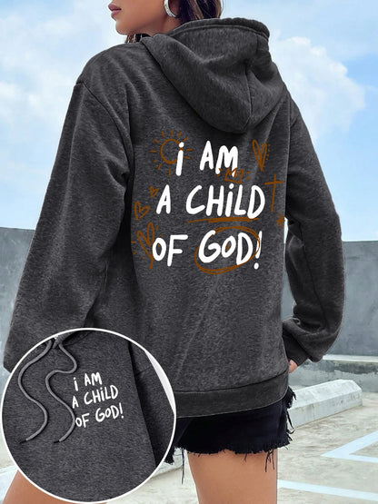 I Am A Child Of God Women Hoodie Street Casual Hooded