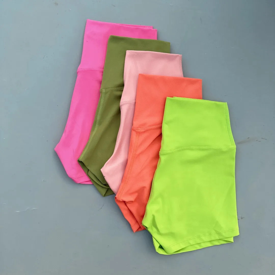 Sexy Solid Color Women Fitness Sport Short High