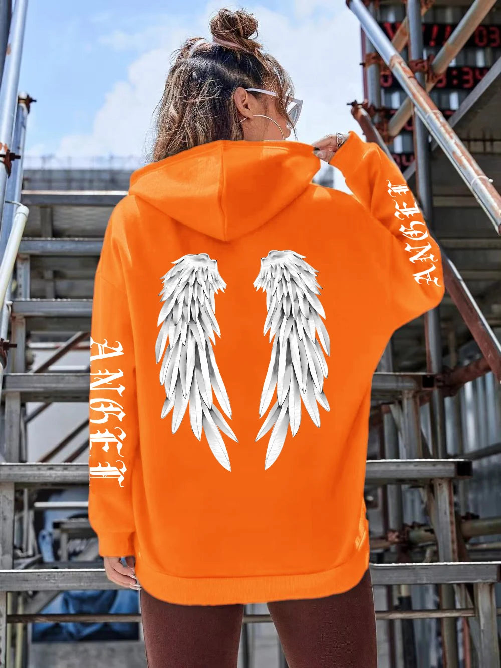 Beautiful Angel Wings Printed Hoodies Women Warm