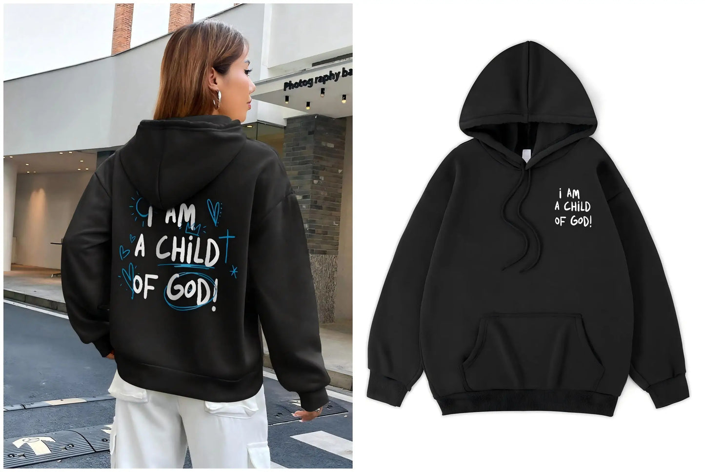 I Am A Child Of God Women Hoodie Street Casual Hooded