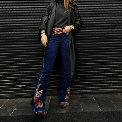 Stylish Cowgirl Boo-Cut Denim Jean Exquisite